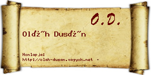 Oláh Dusán névjegykártya