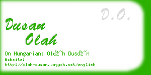 dusan olah business card